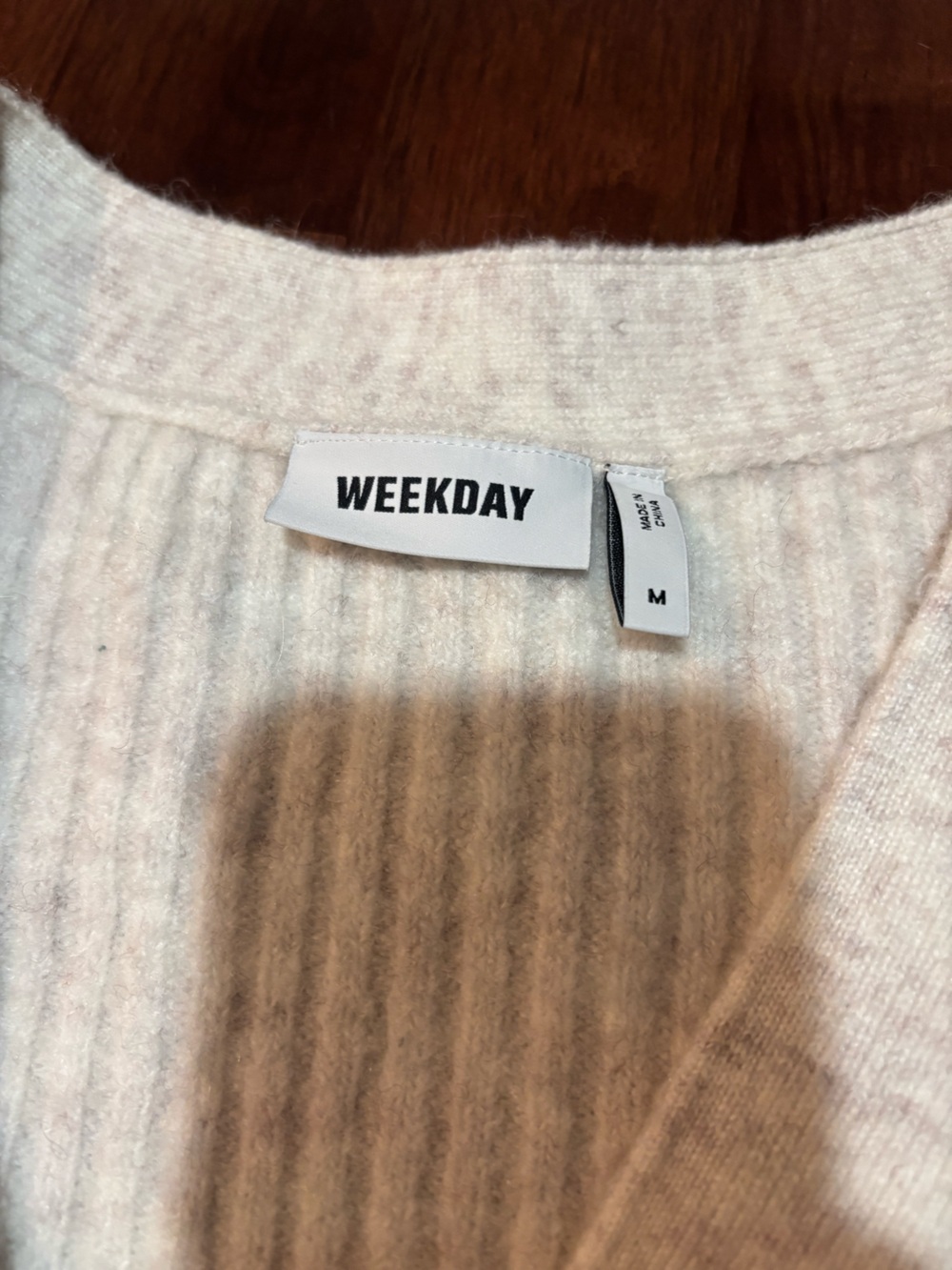 Weekday Grey Ribbed Button-Front Cardigan - Picture 2 of 4